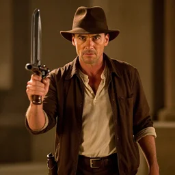 Michael Cera as indiana jones in raiders of the lost ark, 8k resolution, full HD, cinematic lighting, award winning, anatomically correct