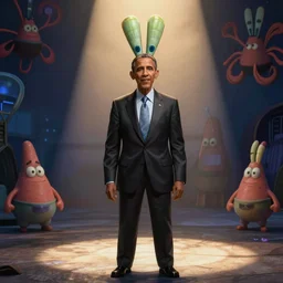 obama in the krusty krab