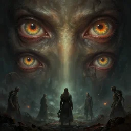 epic professional digital art of hungry eyes, radiant atmospheric lighting, painted, foreboding, eerie, alien, scene, detailed, leesha hannigan, wayne haag, reyna rochin, ignacio fernandez rios, mark ryden, van herpen, best on artstation, cgsociety, epic, stunning, gorgeous, much wow, much detail, cinematic, masterpiece