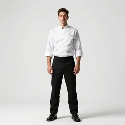 towering chef sommelier, studio photography, full body, standing, isolated on a pure white background, centered, whole figure in frame, sharp focus, studio lighting