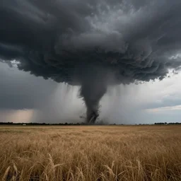 a black tornado in the middle of kansas cloudy scary creepy