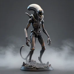 centered photorealistic whole xenomorph Cat statue inspired by Giger, octane render, unreal engine 4k, volumetric light, fog, detailed