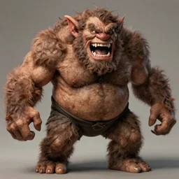 hairy, heavy set, overbearing, hungry, menacing, troll painted by boris vallejo, frazetta master piece - n 9