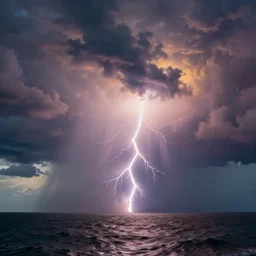 colorful stormy sky, stormy ocean, forces of natures, clouds, sun rays, volumetric lightning, beautiful, deep colors, bright, amazing, gorgeous, wonderful, Hyper detailed digital matte painting, cinematic lighting, beatifully lit, concept art, hyperrealism, Cinema 4D, 8k resolution, 64 megapixels, coherent, CGSociety, ZBrush Central, behance HD, hypermaximalist, a masterpiece, 4K, trending on artstation