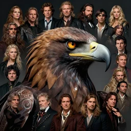 head and shoulders vogue photo portrait of a male aarakocra anthropomorphic eagle, d & d, fantasy, greg rutkowski, frank frazetta, alexandre chaudret, boris vallejo, michael whelan, miro petrov, hr giger, magali villeneuve, donato giancola