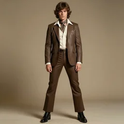 he - man inspired fashion. centerfold fashion magazine. 7 0 s. whole body picture