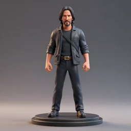 Keanu Reeves as a super-hero, figurine, studio lighting, blender, octane render, high quality, high detailed, 8k, artstation,