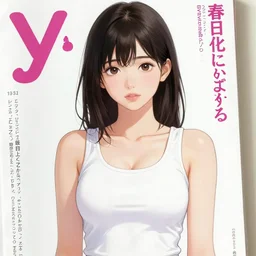 y 2 k aesthetic japanese pop - culture magazine illustration, girl in tank - top and denim jump suit holding a can of soda near her smiling face, photo of craig's list item