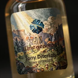 one health potion, closeup, dungeons and dragons, by tony diterlizzi