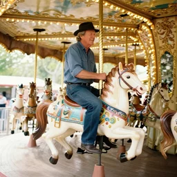 john wayne on the merry-go-round