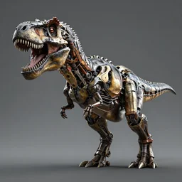 a mechanical t-rex octane render, 3D, stunning, gorgeous, much detail, much wow, masterpiece
