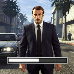 Emmanuel Macron GTA V loading screen