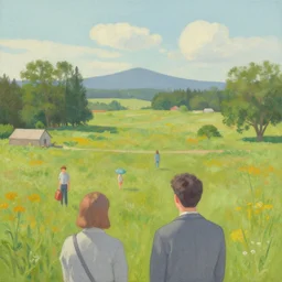 a beautiful scenic painting by fartgerm and alexy grey and wes anderson and spike jonze, trending on artstation