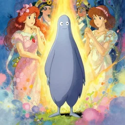 a vibrant emotional animation key shot of the sandman by neil gaiman, studio ghibli, pixar and disney animation, sharp, disney concept art maximalist splatter paint illustration by shinji kimura and alphonse mucha and alena aenami, pastel color palette, bloom!!, dramatic lighting