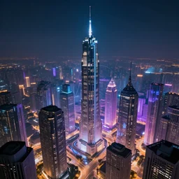 photograph of a futuristic city, cityscape, science fiction, night lights, beautifully lit buildings, mystic hues, distant, sharp focus, smooth, volumetric lights, digital art, RTX, hyperrealistic, cinematic, by lee madgwick