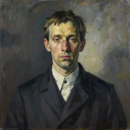 A painting of Niziolowski in a style of Beksinski.