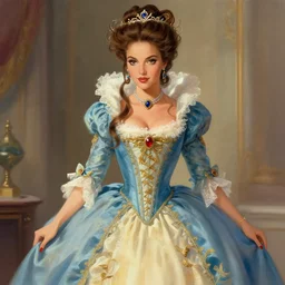 masterpiece concept painting of Olivia culpo as marie antoinette by Yoshitaka Amano, digital art, artstation