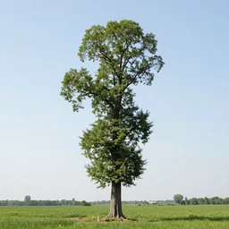 picture of a tree in a field, spiraling upward, wrapped around itself like a tower, 8 k