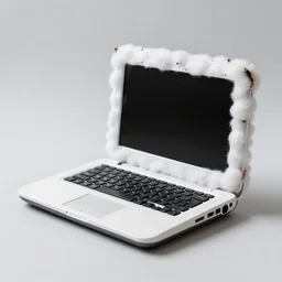a laptop made out of cotton, 33mm