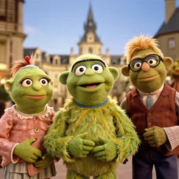a frame from a hollywood blockbuster film the muppets invade normandy