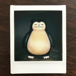 1 9 5 0 s polaroid picture of snorlax