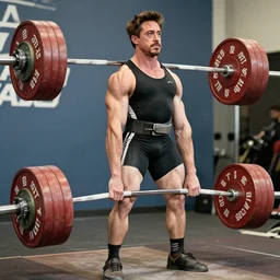 robert downey jr as a powerlifter, 4 k hd