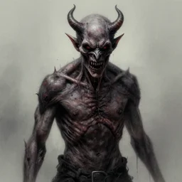 disturbing grunge image of a demon infested humanoid. horror airbrush art, by atey ghailan, by greg rutkowski, by greg tocchini, by tom bagshawred, white, red, black, crimson and grey color scheme