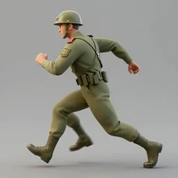 A soldier running for his life by  Greg Rutkowski , Justin Gerard and Haeckel. Artstation, volumetric light