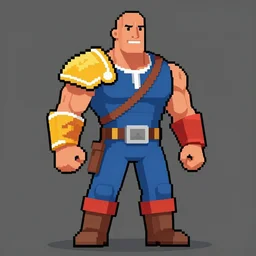 dwayne johnson as a chrono trigger boss, pixel art, screenshot