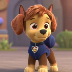 emma watson as a paw patrol dog, anime, disney, pixar, 8 k, hd, kodak film, volumetric lighting, subsurface scattering, photorealistic, octane render, details, xgen fur