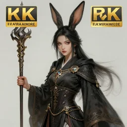 a female rabbitfolk wizard with a staff, fine art, award winning, intricate, elegant, sharp focus, cinematic lighting, highly detailed, digital painting, 8 k concept art, art by guweiz and z. w. gu, masterpiece, trending on artstation, 8 k