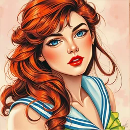 the sailor jupiter. beautiful, realistic painting by kuvshinov and bilibin. synthwave watercolor, thick linings, manga, soviet realism
