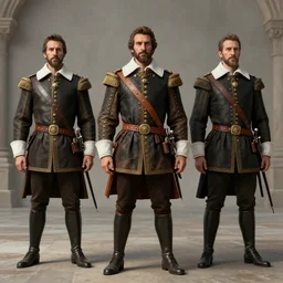 spanish colonial captain soldier francisco pizarro, symmetrical portrait, wide view, high detailed, full perfect, high detail, by craig mullins, peter mohrbacher, unreal engine, octane rendered, 8 k, trending on artstation