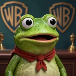 dramatic pepe frog in the frame of a cult thriller film, high quality, hd, 4 k, cinematic, warner, hbo, cinema frame, screenshot