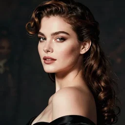 portrait of a stunning irish coquette, elegant, glamorous, in a style blend of greg rutkowski and h. r. giger and takato yamamoto, cinematic lighting