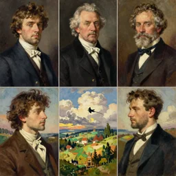 painting by sargent and leyendecker and greg hildebrandt apollinaris vasnetsov savrasov levitan polenov studio ghibly style mononoke fairy tale