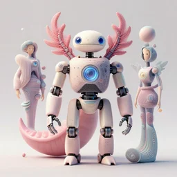 axolotl android robot before the end of the earth:: by guillermo del toro and Martine Johanna and Simon Stålenhag and Chie Yoshii frank Lloyd Wright:: dynamic, particulate, pastel colors, intricate, elegant, highly detailed, centered, artstation, smooth, sharp focus, octane render, 3d
