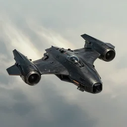 a triple a game concept art of a black spacecraft with two hyperdrive engines on both wings, spacecraft take off, art by cushart krentz and greg rutkowski, elegant, sharp focus, morandi color scheme, fantasy style, illustration, high quality, digital art, hyperrealism, octane render, commission art