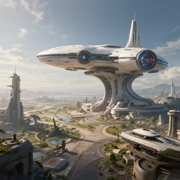 Panorama of Coruscant Landscape, futuristic, sci-fi, 8k photorealistic, HD, high details, trending on artstation
