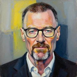 an abstract painting of walter white
