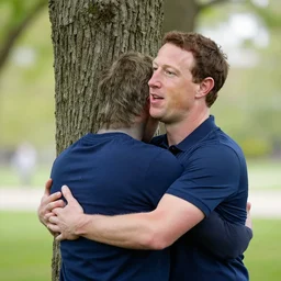 high quality photo of mark zuckerberg hugging a tree, photography 4k, f1.8 anamorphic, bokeh, 4k, Canon, Nikon