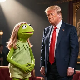 donald trump and greta thunberg in the muppets show