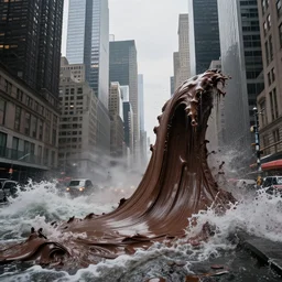 tsunami of liquid chocolate on new york