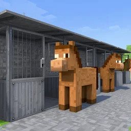 minecraft horse stables, modern