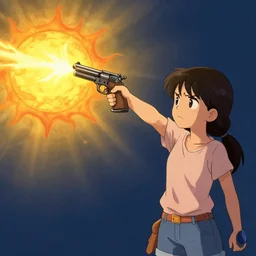 juno was mad, he knew he'd been had, so he shot at the sun with a gun