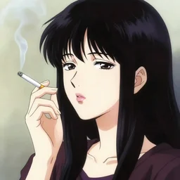 portrait of a beautiful girl smoking a cigarette, by takehiko inoue and kim jung gi and hiroya oku, masterpiece illustration, ultrarealistic, perfect hands,