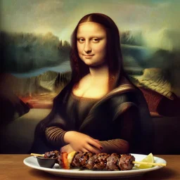 mona lisa iskender eats kebab