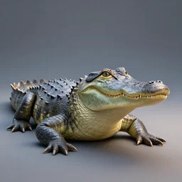 a handsome alligator, 3 d render, octane, hyperrealism,