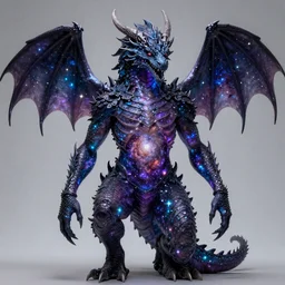 Dragon Creepy cosmic color scheme star gazing galaxy within the body