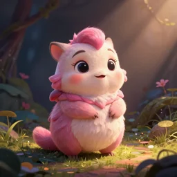 a lovecratian creature in a disney artstyle, adorable and whimsical,, fantasy, elegant, digital painting, artstation, unreal engine, octane render, concept art, matte, sharp focus, vibrant colors, high contrast, illustration, art by james jean and justin gerard and josan gonzalez